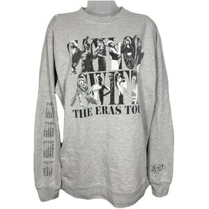 Taylor Swift The Eras Tour 2023 Gray‎ Graphic Crewneck Sweatshirt Unisex XL